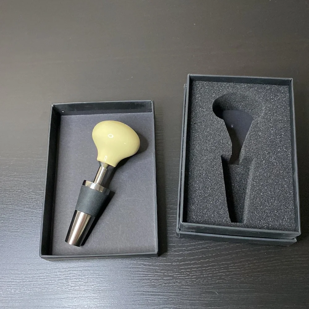 Mercedes Benz Wine Stopper in Shift Knob Style | Cream - Picture 5 of 9
